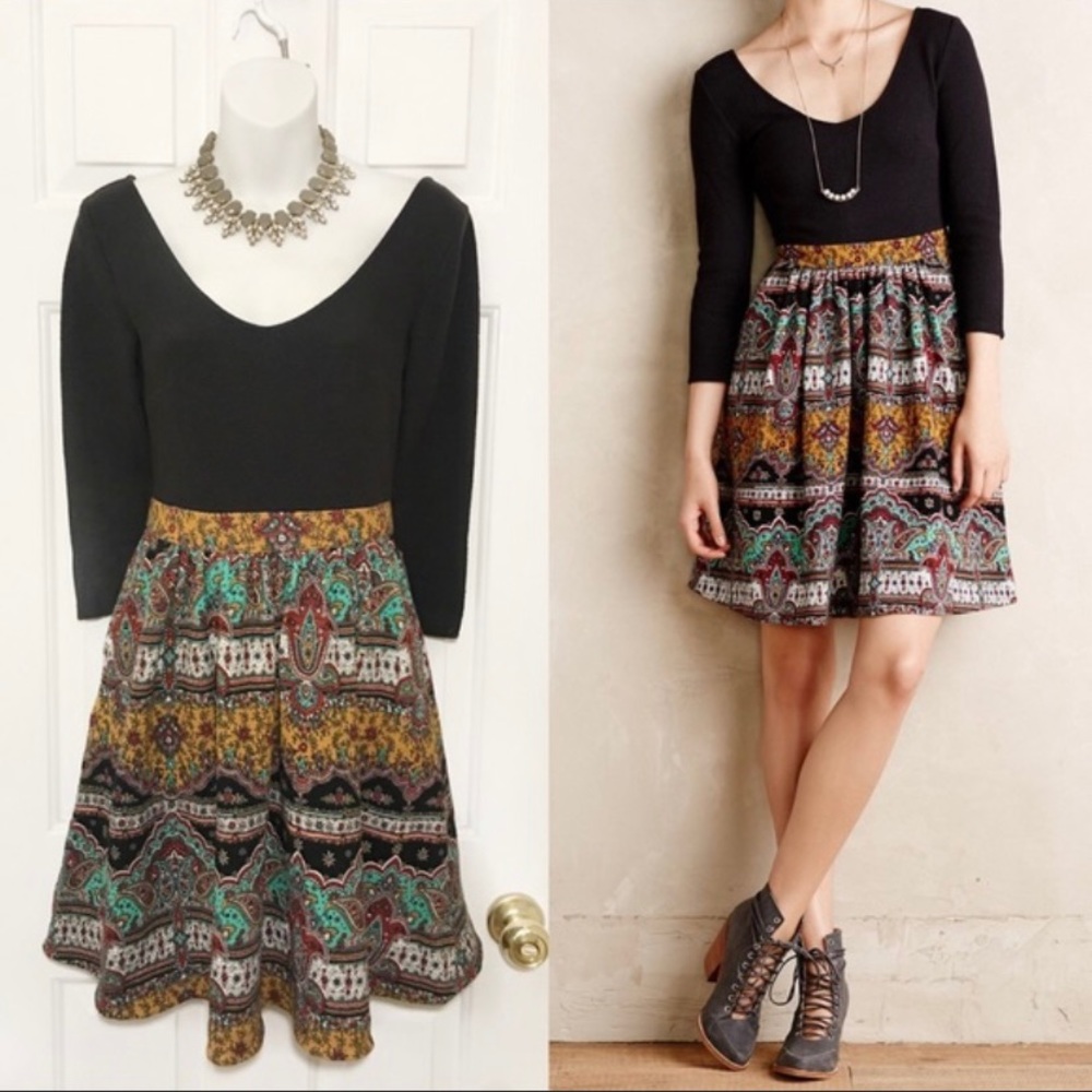 anthropologie maeve paisley print bottom